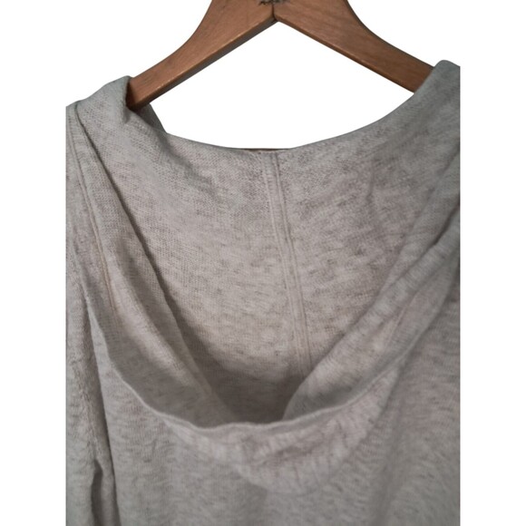 Banana Republic Henley Hoodie Sweater Men's Large Gray Cotton Linen Long Sleeve - Picture 5 of 9